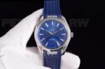 Perfect Replica Omega Seamaster Blue Teak Face Stainless Steel Case 41mm